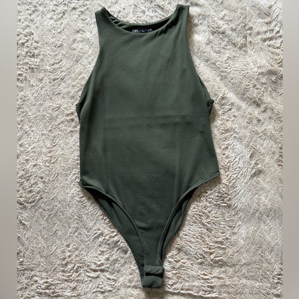 Zara Olive Green Bodysuit